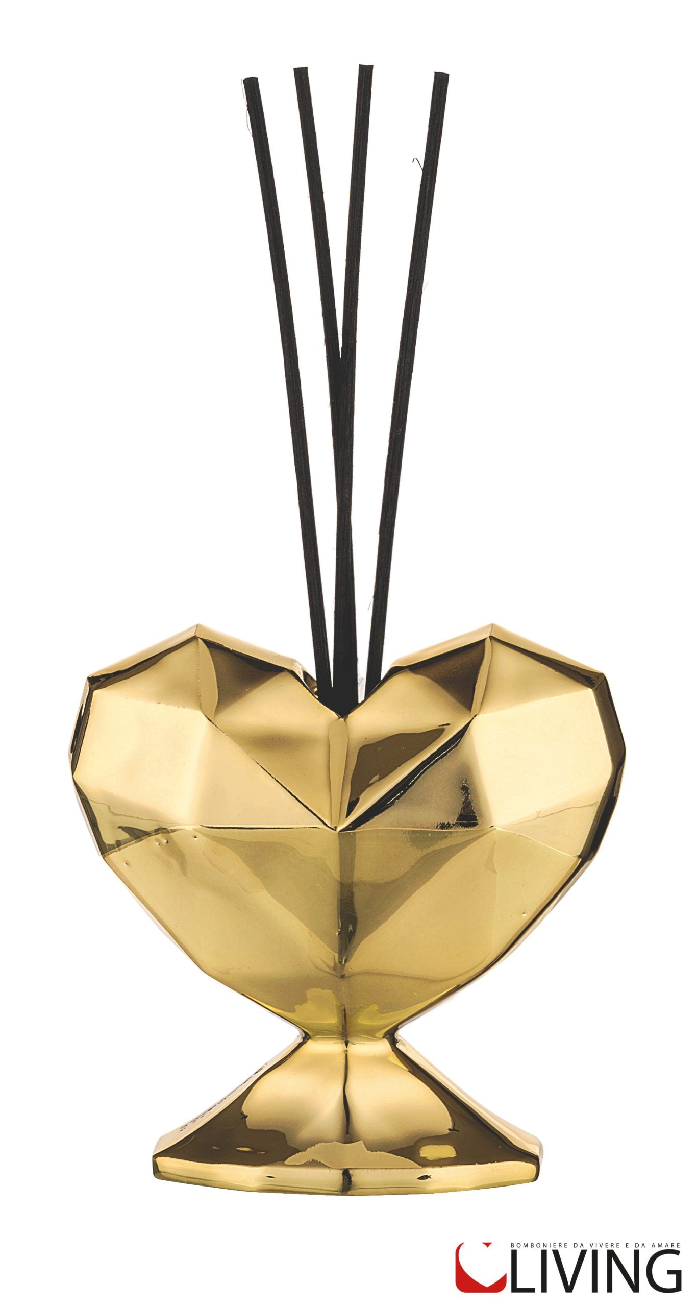 bomboniera profumatore cuore design oro