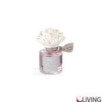 bomboniera profumatore in vetro con peonia in gesso