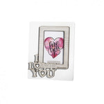 Bomboniera Porta Foto I Love You  In Legno