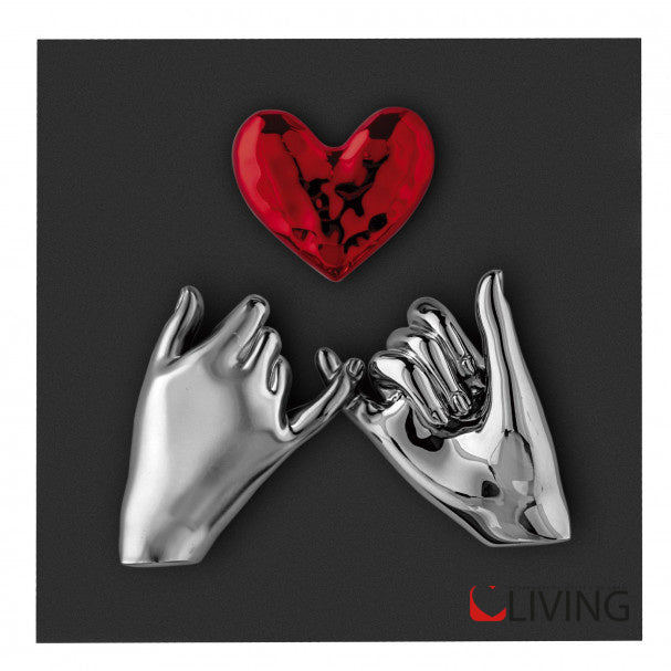 bomboniera quadretto pinky promise cuore rosso