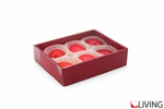 bomboniera scatola rigida con coperchio trasparente 8x6x2