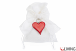 bomboniera ciondolo cuore smaltato rosso