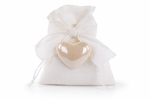 bomboniera cuore beige perlato calamita