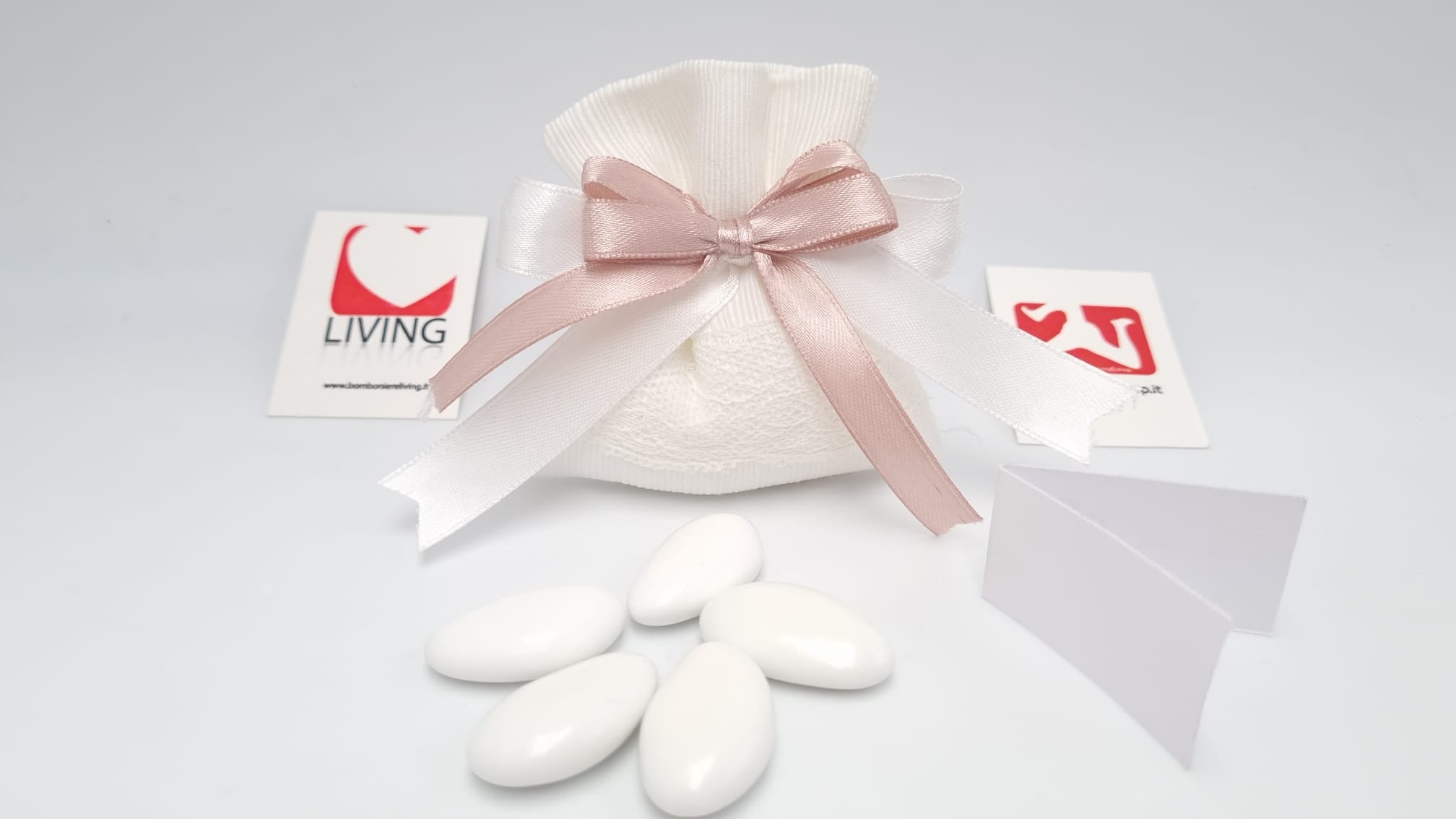 Sacchetto Cannetè Bianco Con Merletto