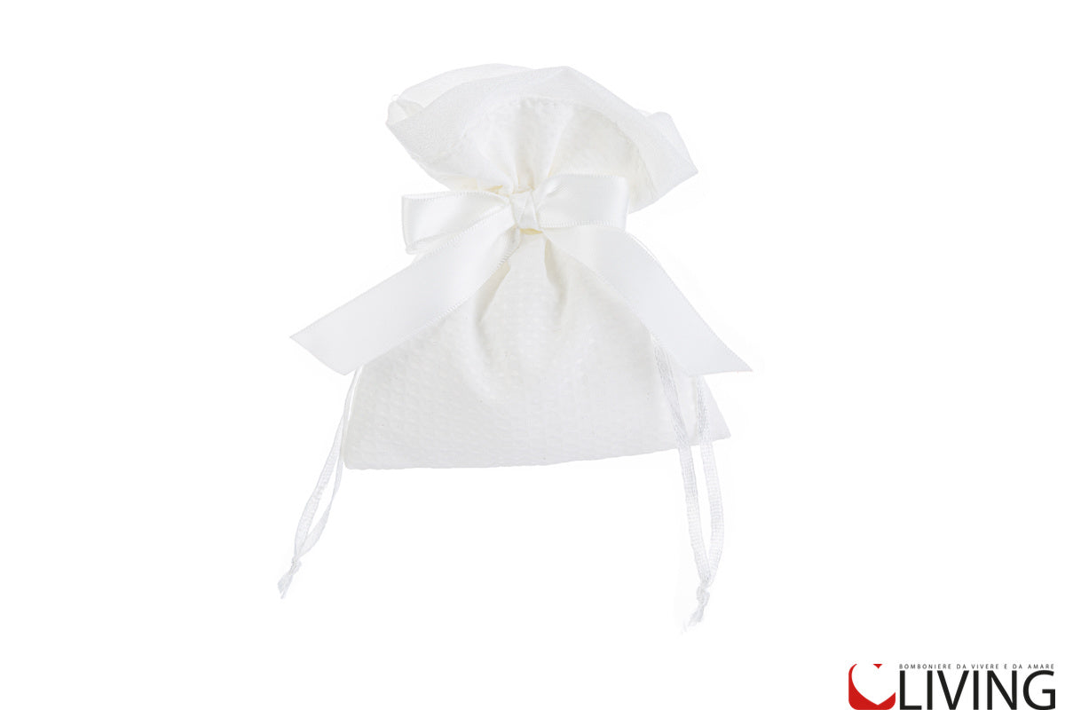 sacchetto portaconfetti cotone bianco