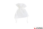 sacchetto portaconfetti cotone bianco con tirante