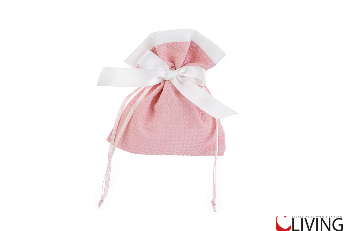 sacchetto portaconfetti cotone rosa