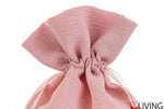 sacchetto portaconfetti cotone rosa con tirante