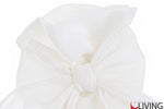 sacchetto portaconfetti con fiocco cotone bianco