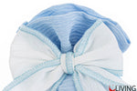 sacchetto portaconfetti con fiocco cotone celeste