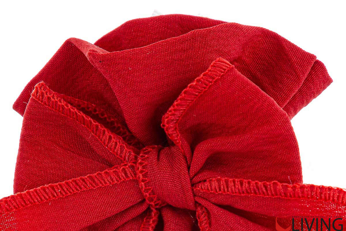 sacchetto portaconfetti con fiocco cotone rosso