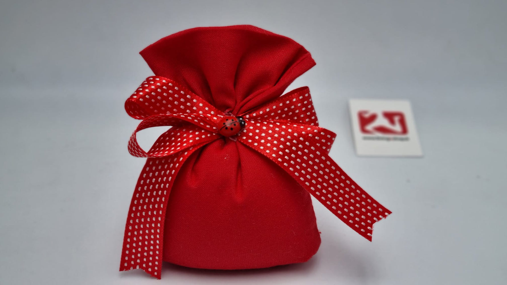 Sacchetto laurea  in tessuto cotone rosso