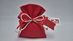 Sacchetto laurea tessuto cotone rosso