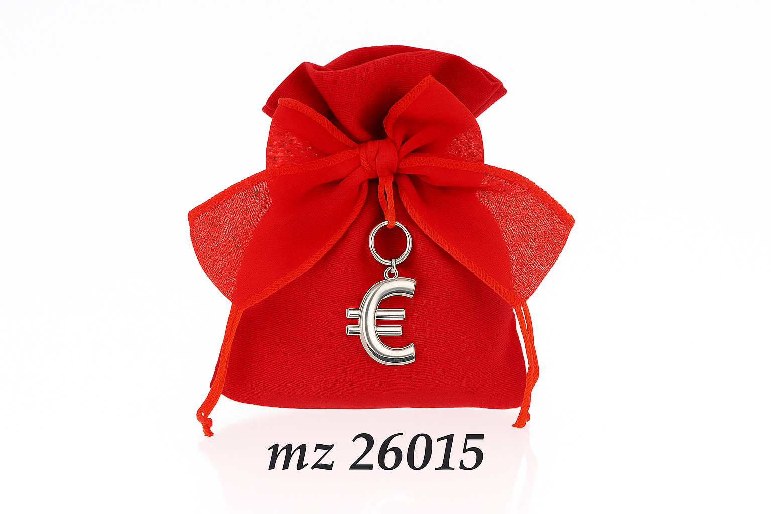 bomboniera laurea economia ciondolo euro in metallo lucido