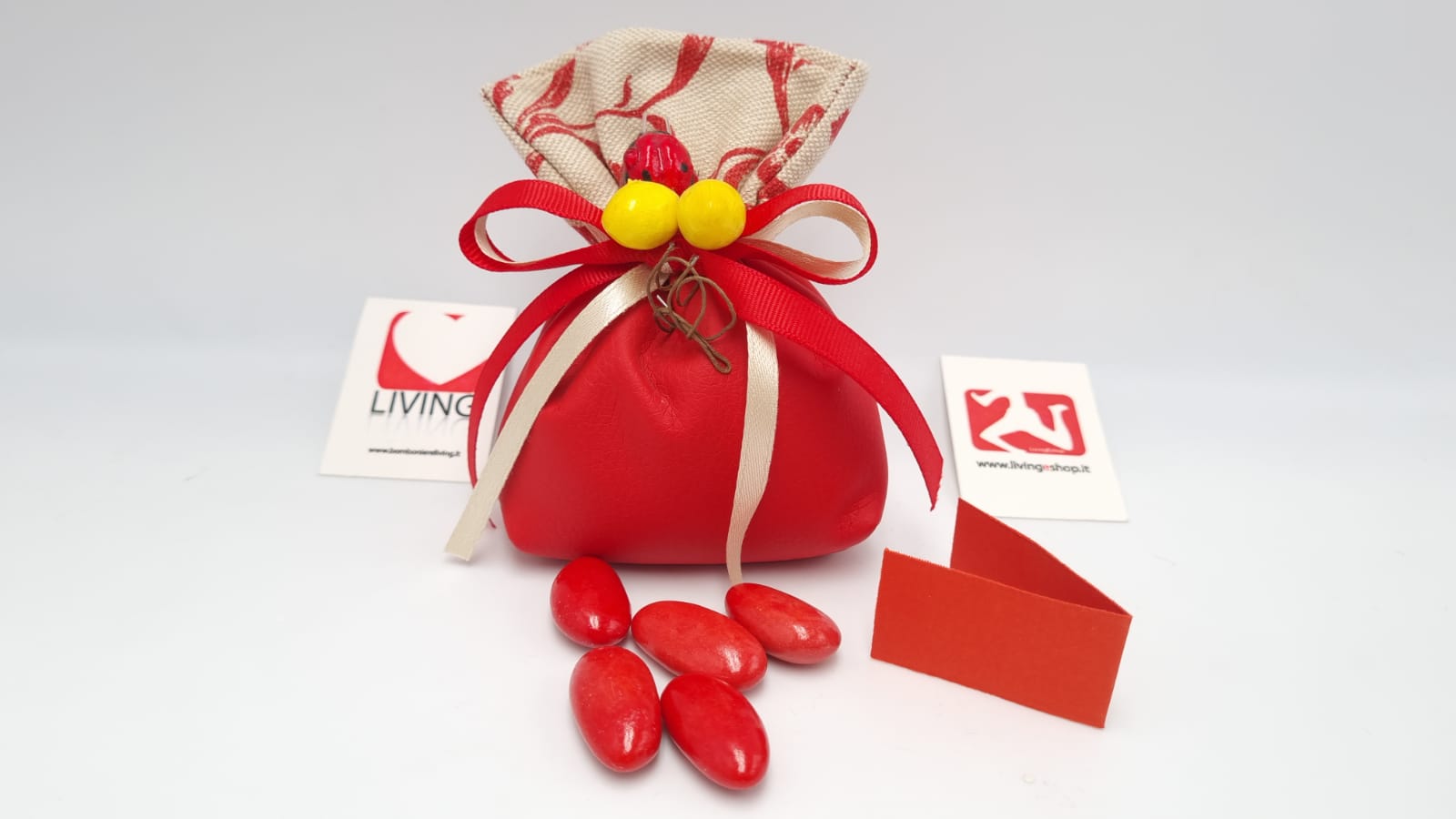 Sacchetto Laurea ecopelle rossa