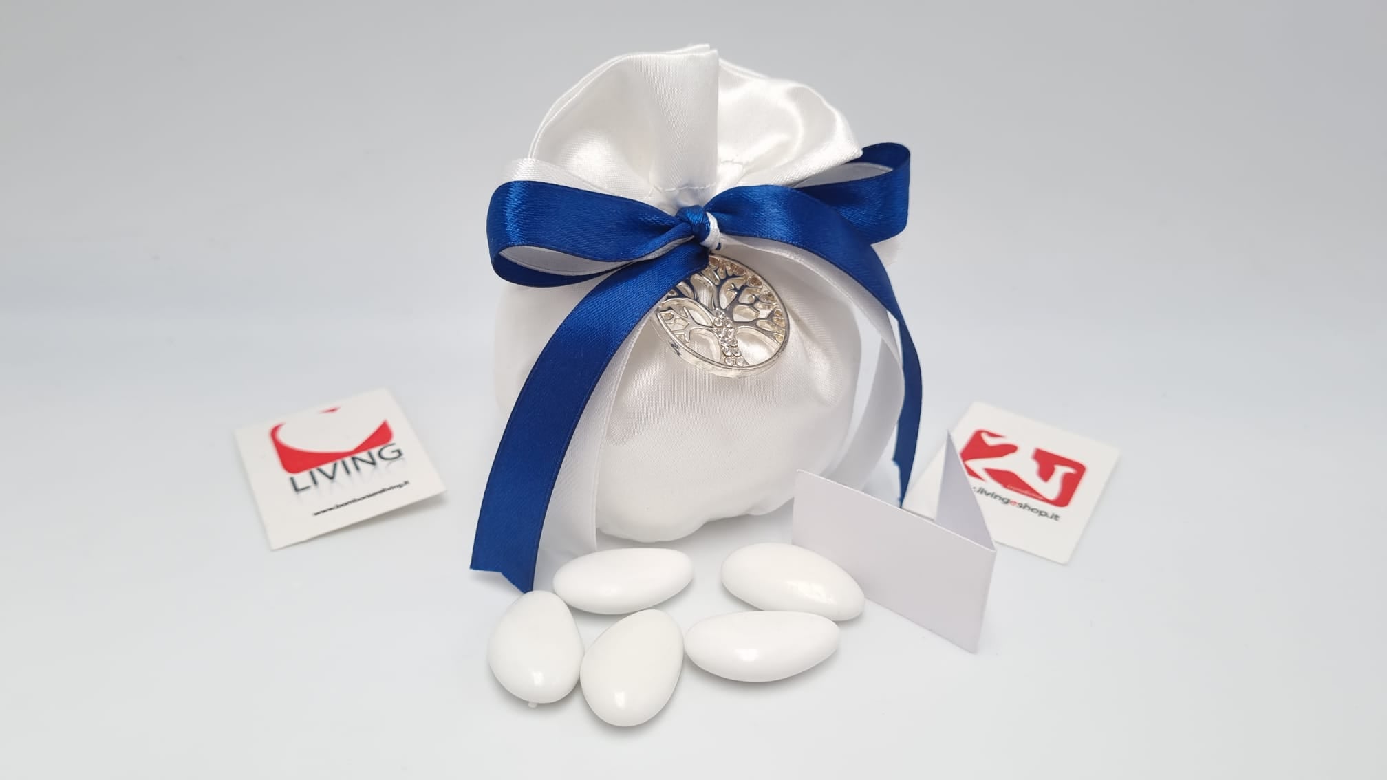 Sacchetto Pouf Di Raso Bianco