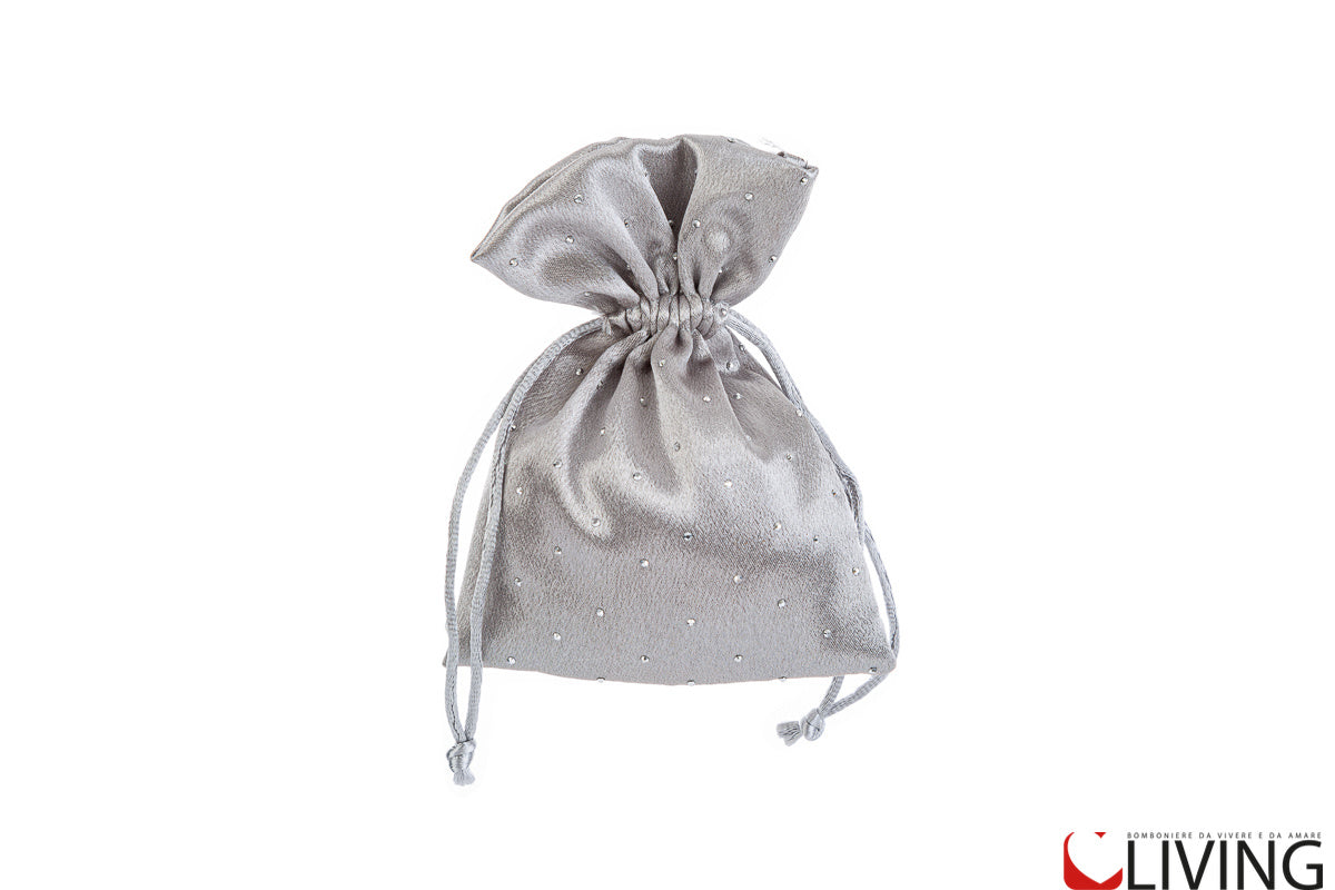 sacchetto portaconfetti raso diamond argento