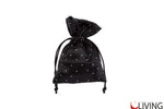 sacchetto portaconfetti raso diamond nero