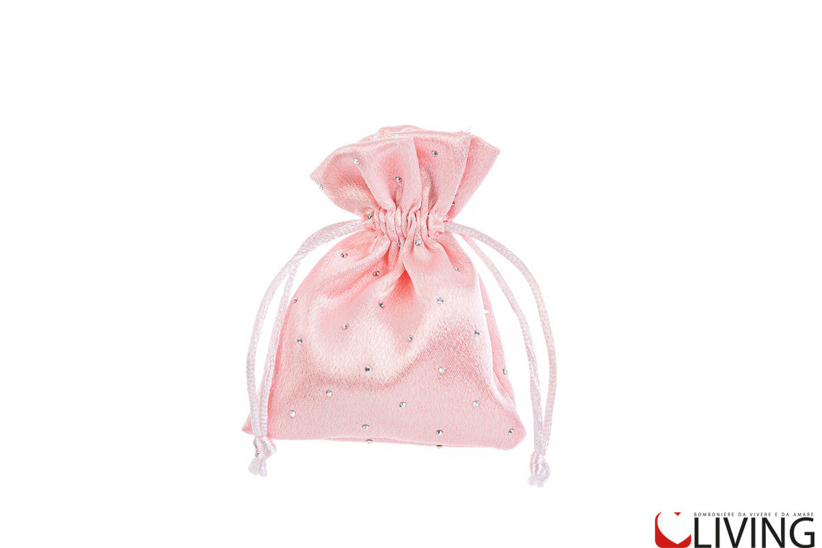 sacchetto portaconfetti raso diamondoro rosa