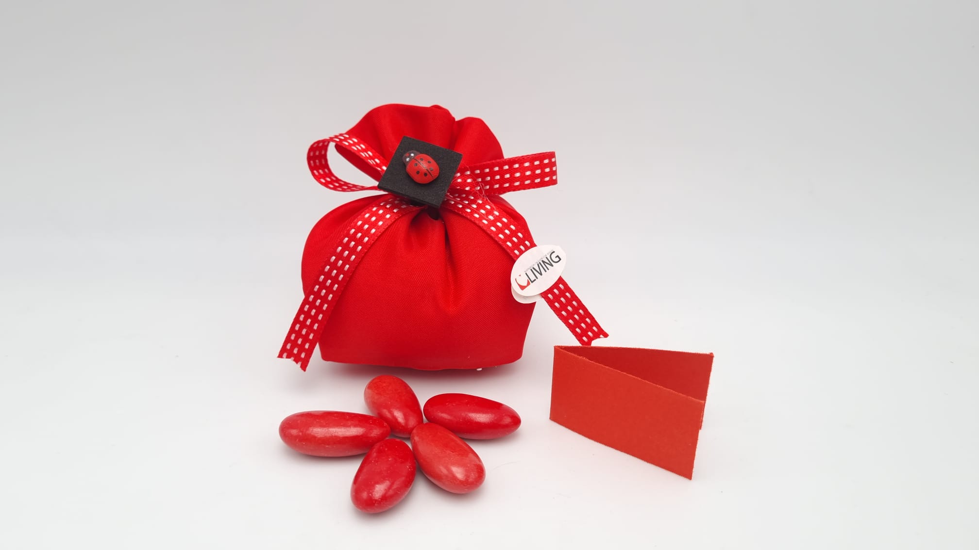 Sacchetto Laurea in raso rosso opaco