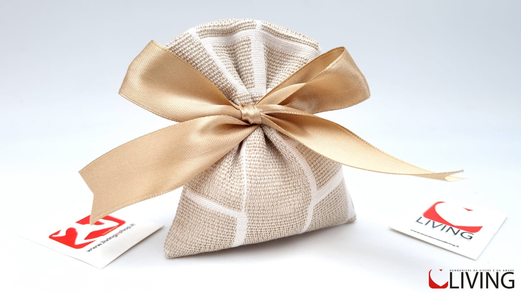 sacchetto retto avorio linea "white edge"