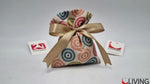 sacchetto retto portaconfetti in tessuto linea mandala