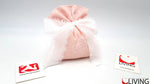 sacchetto retto portaconfetti in tessuto rosa linea baby dreams