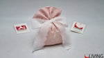sacchetto retto portaconfetti in tessuto rosa linea baby dreams