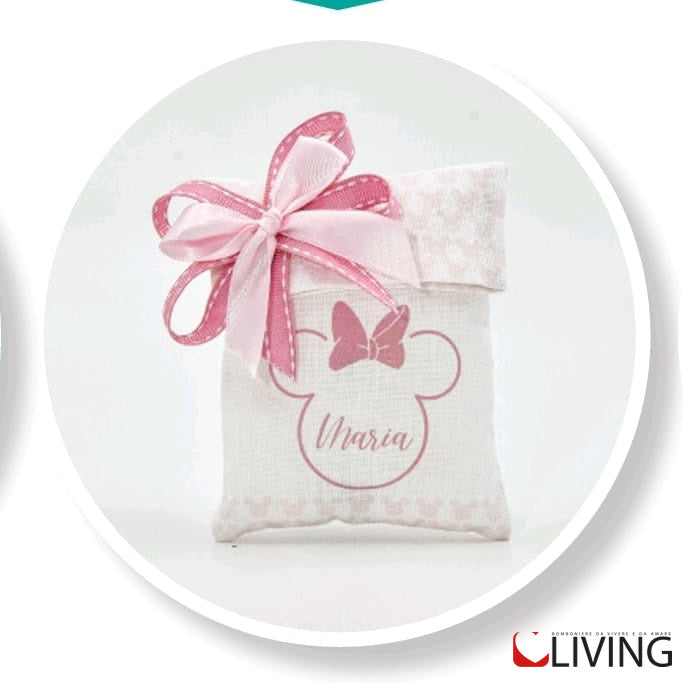 sacchetto retto sagoma minnie rosa personalizzabile