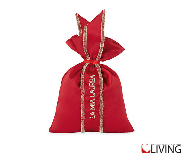 collarino nastro rosso scritta la mia laurea oro