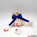 bomboniera linea solidale lilt living sacchetto con bimbo cresima