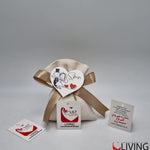 bomboniera linea solidale lilt living sacchetto con magnete sposi