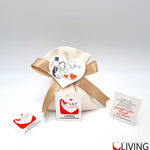 bomboniera linea solidale lilt living sacchetto con magnete sposi