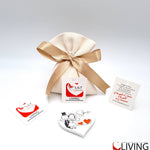 bomboniera linea solidale lilt living sacchetto con magnete sposi