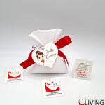 bomboniera linea solidale lilt living sacchetto con portachiavi bimba cresima