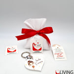 bomboniera linea solidale lilt living sacchetto con portachiavi bimba cresima