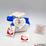 bomboniera linea solidale lilt living sacchetto con portachiavi angelo bimbo