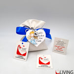 bomboniera linea solidale lilt living sacchetto con portachiavi angelo bimbo