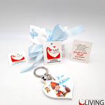 bomboniera linea solidale lilt living sacchetto con portachiavi pinocchio