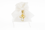 bomboniera ciondolo tao bianco e oro con charm