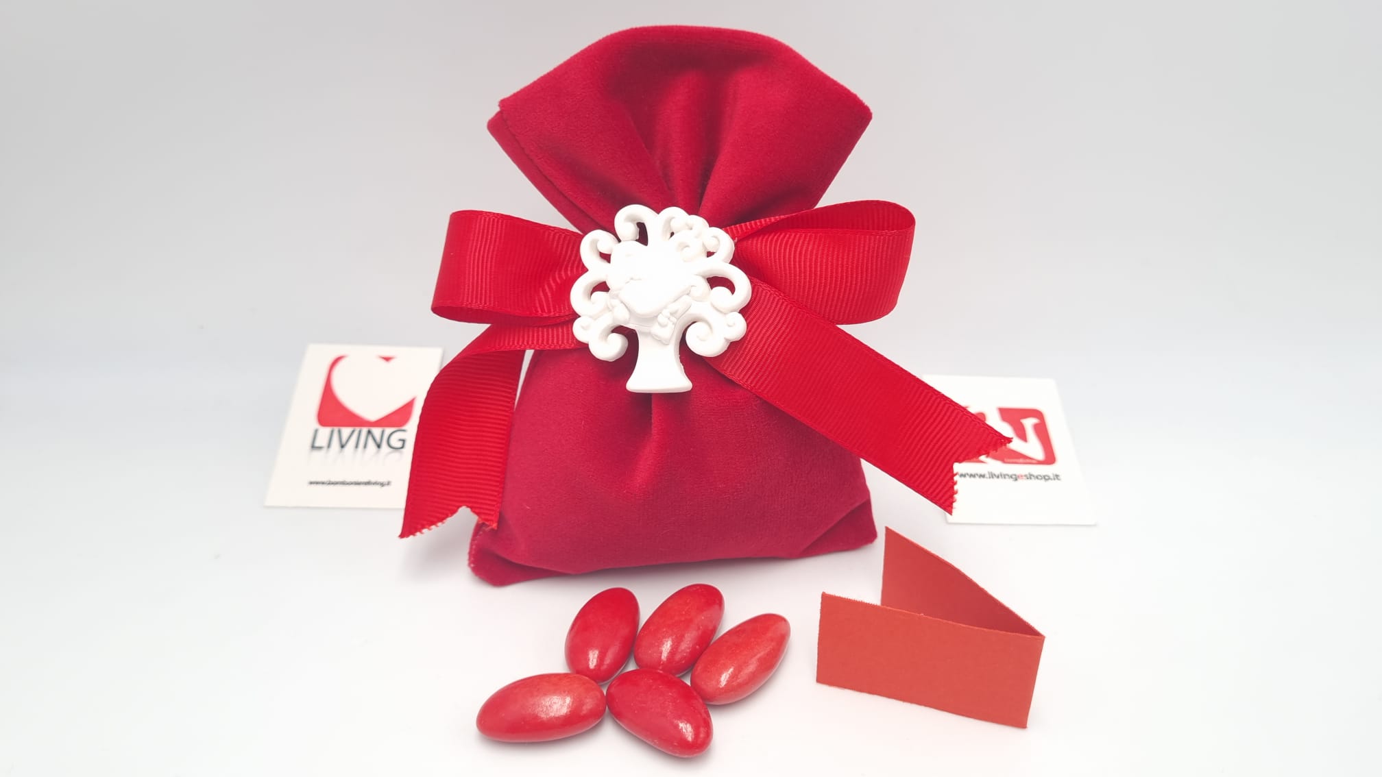 Sacchetto Laurea in velluto rosso