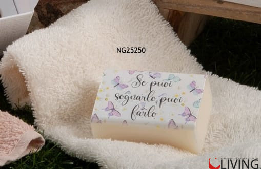 bomboniera sapone e asciugamano farfalle