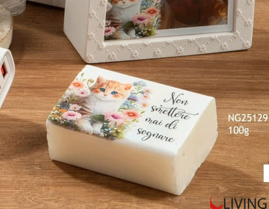bomboniera sapone gatto miao