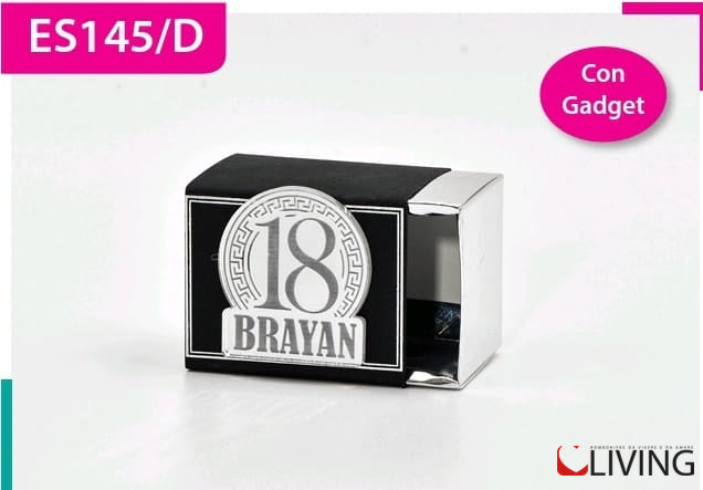 scatolina nera e argento cubo con 18 plex personalizzabile