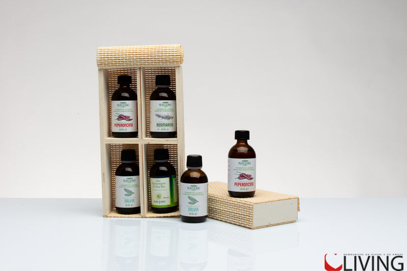 bomboniera set 4 olio exrtravergine di oliva bio