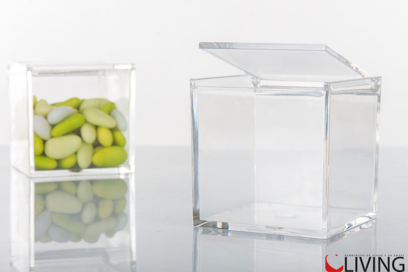bomboniera scatola plex 8x8x8