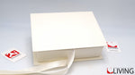 scatola portaconfetti bianco personalizzabile con nastrino