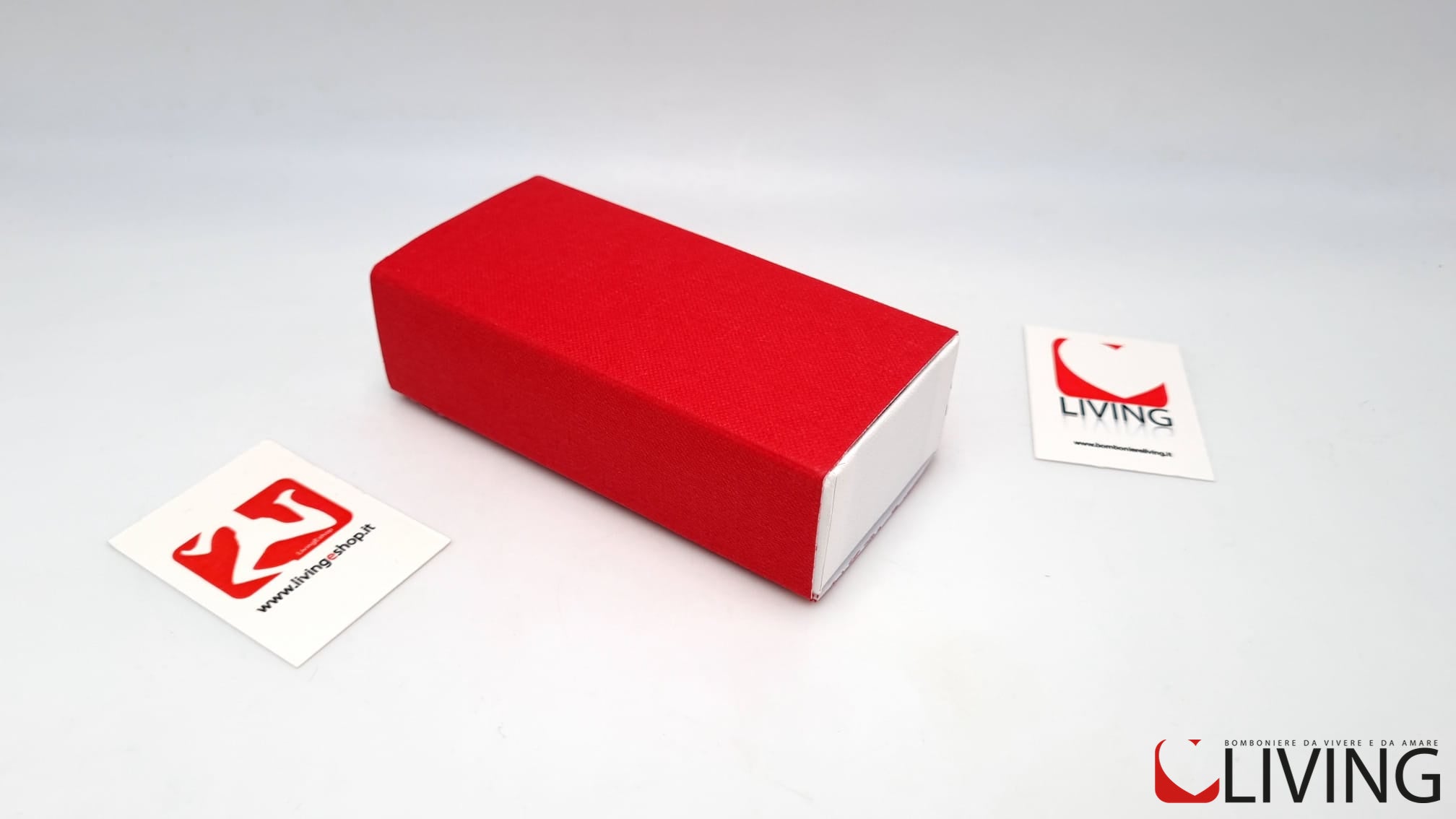 scatola portaconfetti rossa personalizzabile chiusura fiammifero