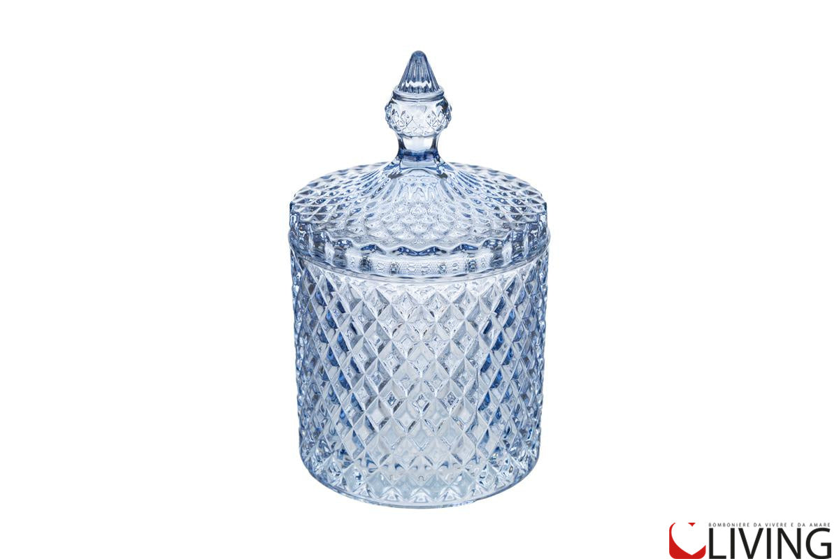 bomboniera scatola vetro linea dorothy blu diamante