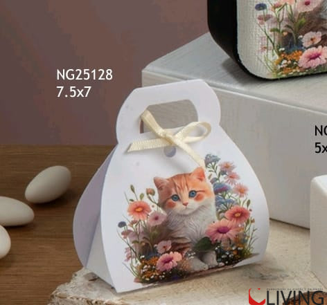 scatolina portaconfetti gattino miao